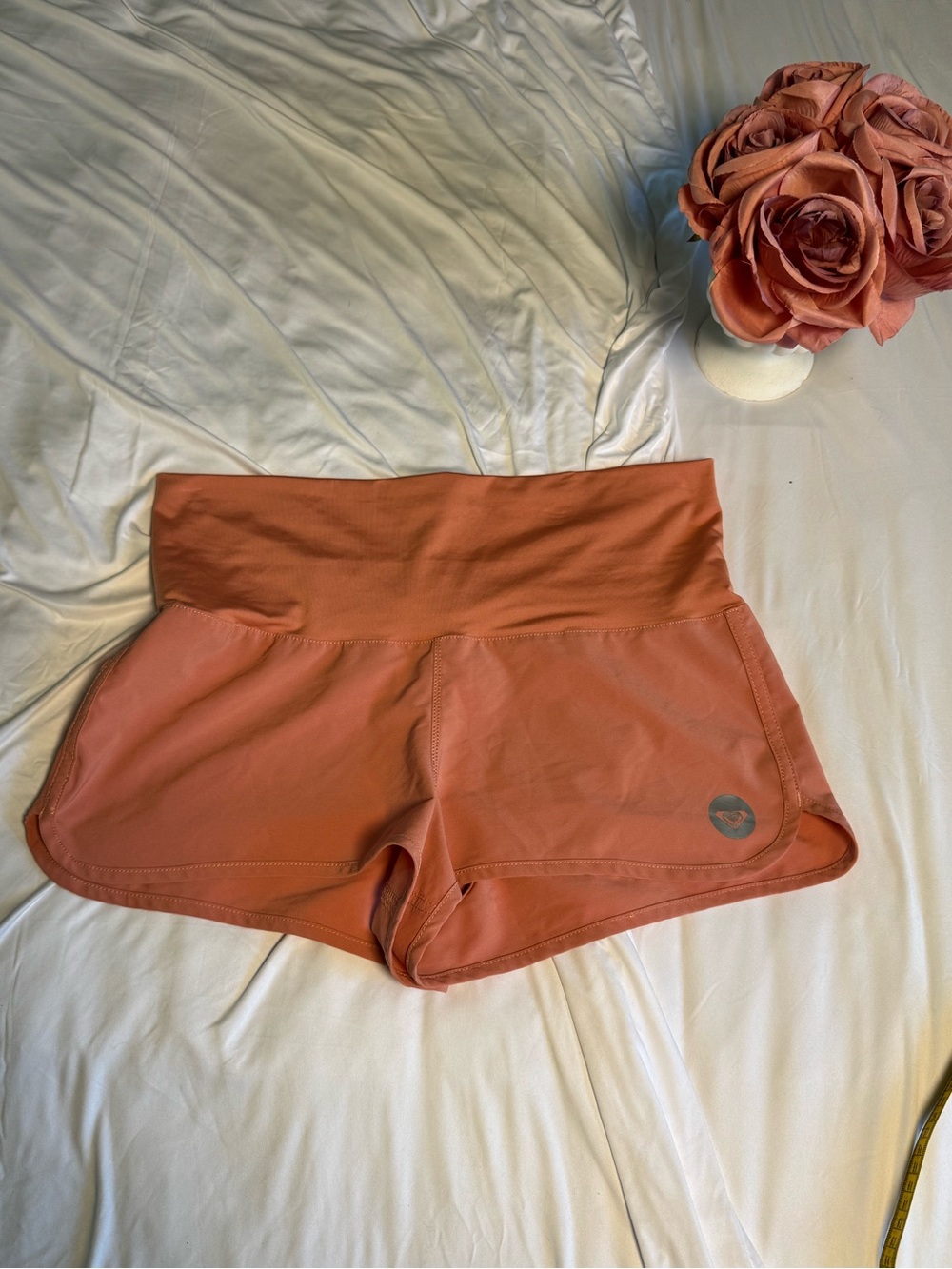 Roxy Women's Rust Orange High-Waist Athletic Shorts